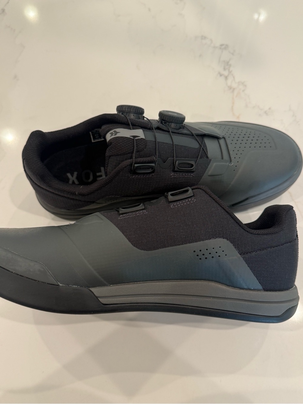 NEW Fox Men's Black and Gray Mountain Biking Shoes with Dual BOA Dials